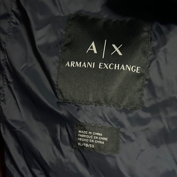 Armani Exchange Burgundy Quilted Vest - Picture 2 of 12